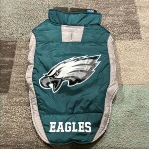 NFL Eagles Dog Jacket - Green and Gray